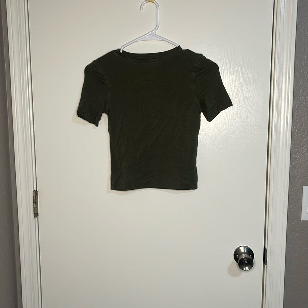 Luxury green crop top